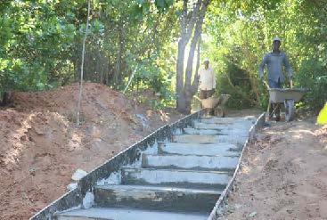 Eine Treppe für die Regenzeit